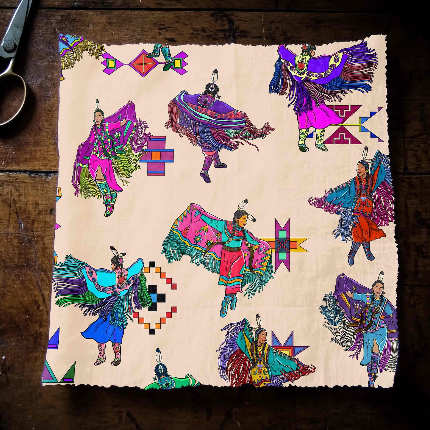 Women's Fancy Dancers Muslin Small Fabric