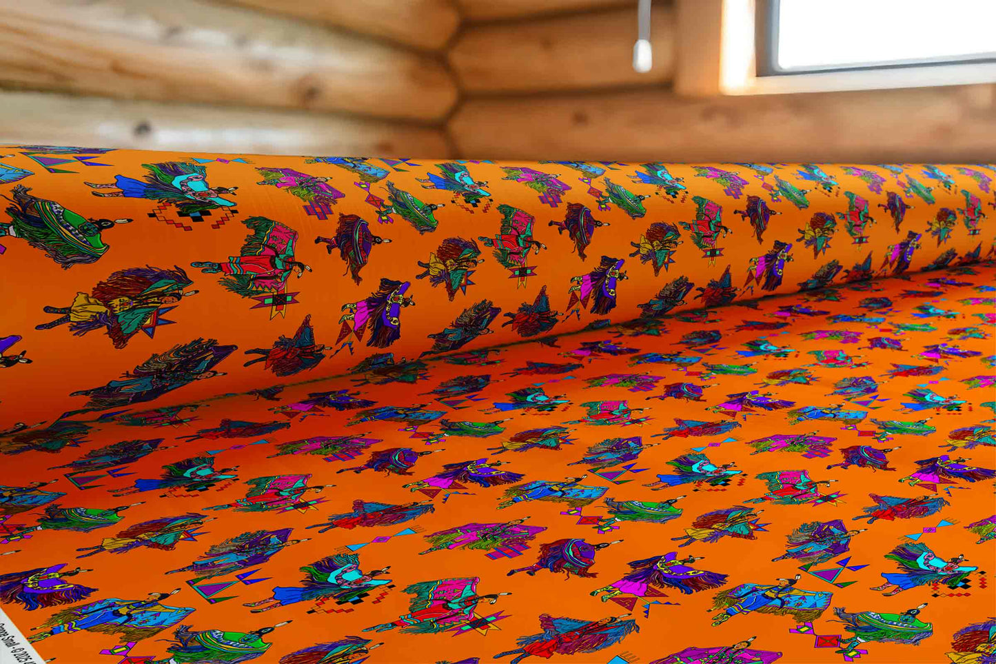 Women's Fancy Dancers Orange Small Fabric