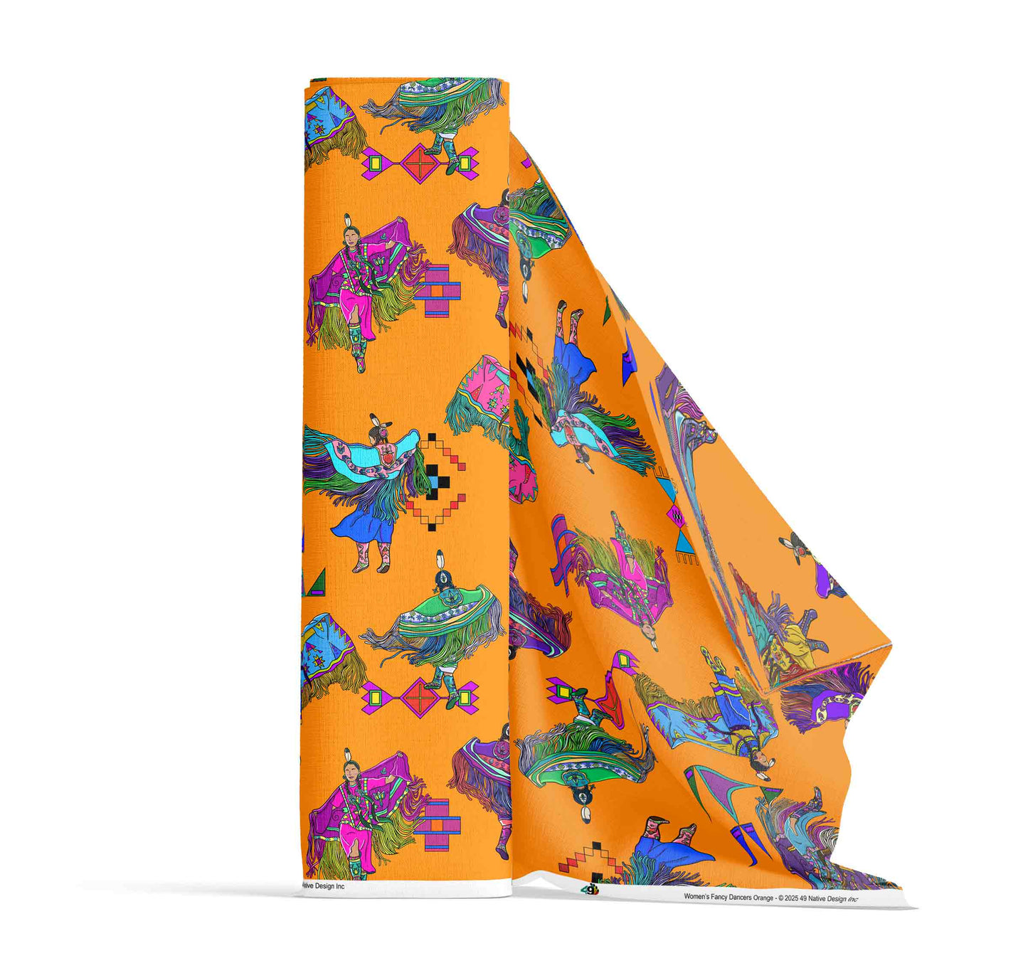 Women's Fancy Dancers Orange Large Fabric