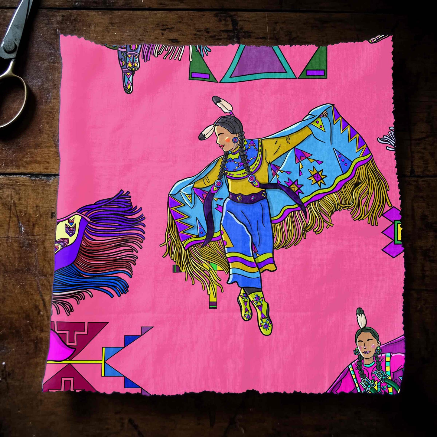 Women's Fancy Dancers Pink Large Fabric