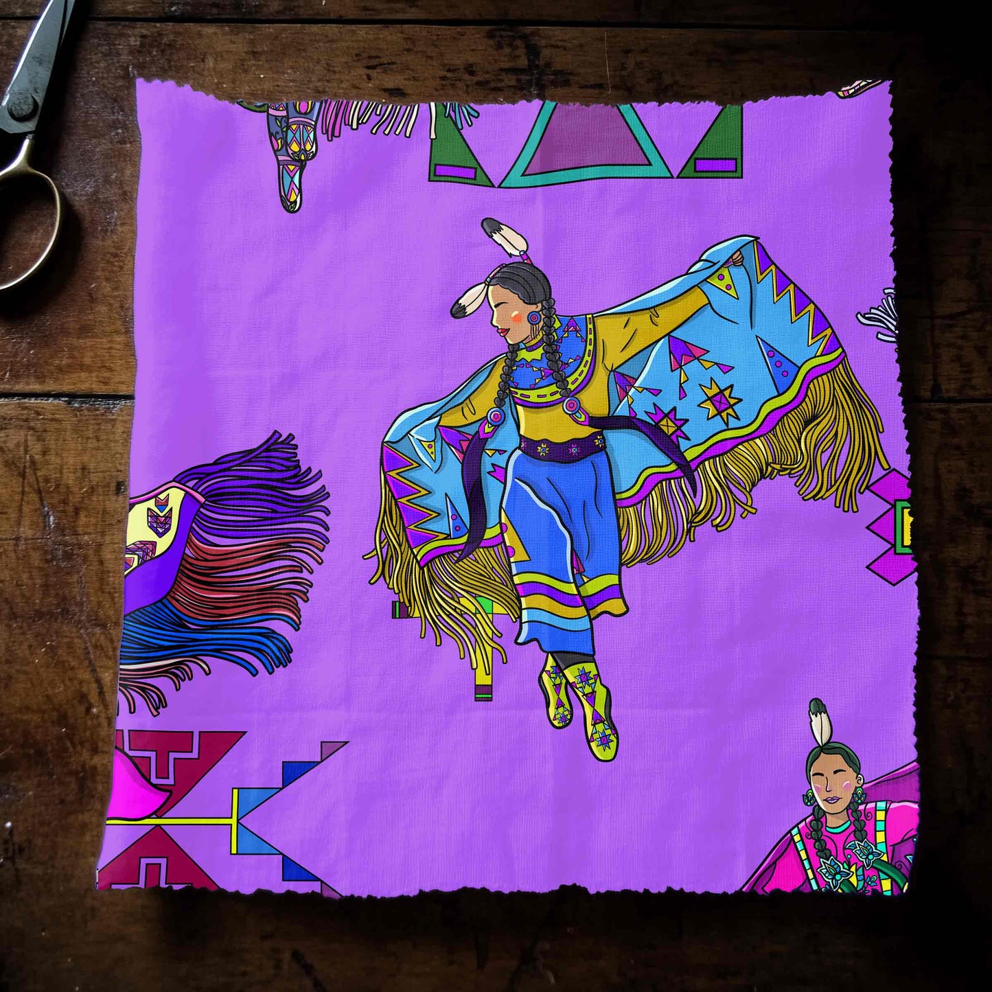 Women's Fancy Dancers Purple Large Fabric