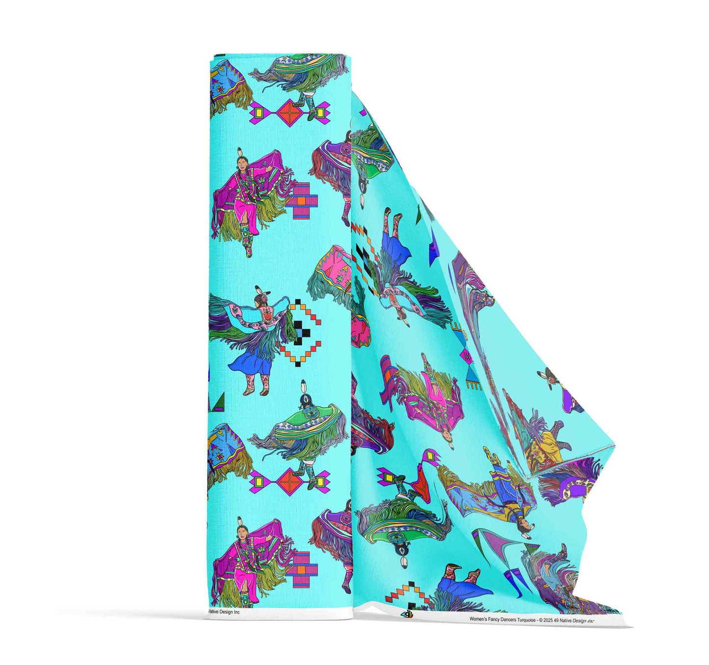 Women's Fancy Dancers Turquoise Large Fabric