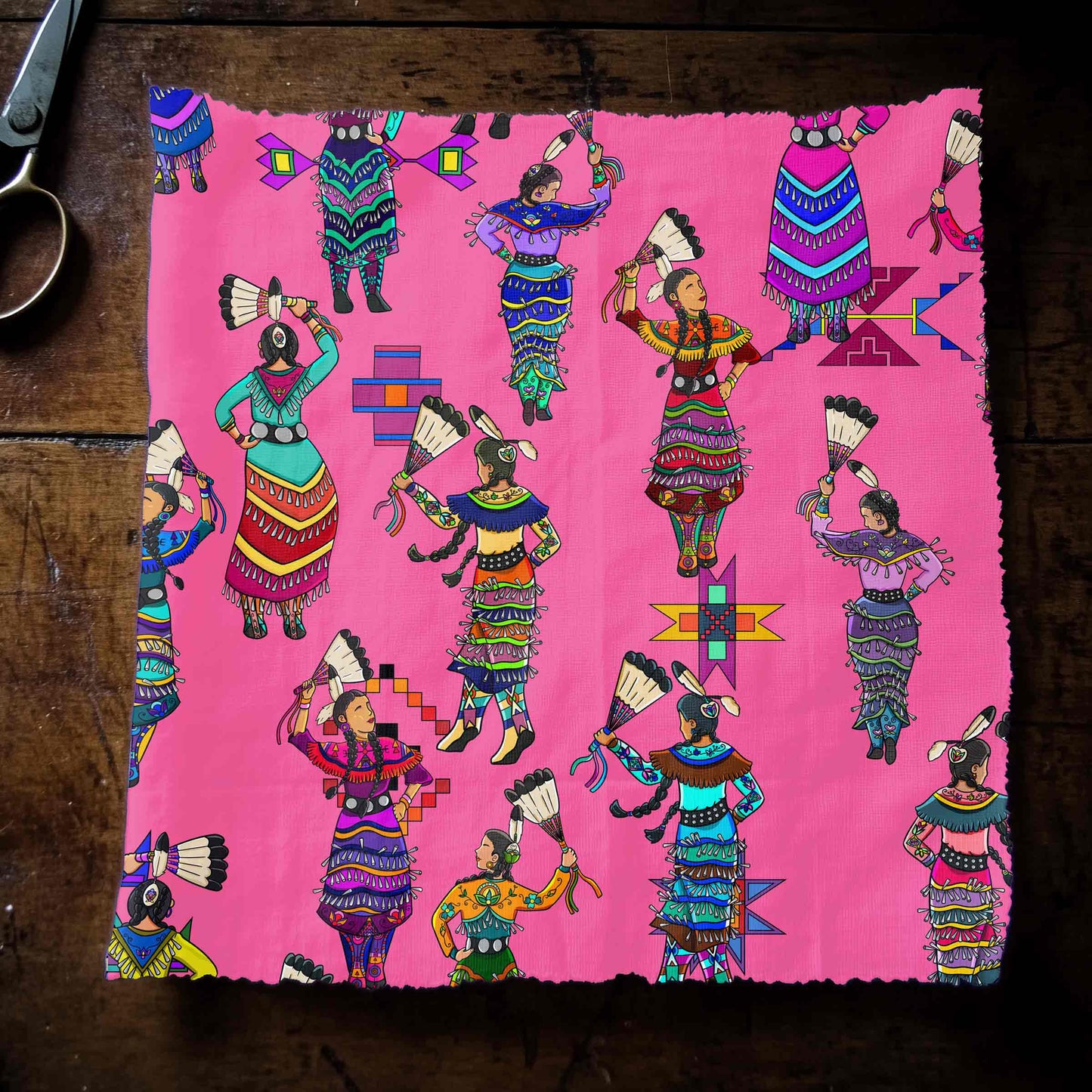Women's Jingle Dancers Pink Small Fabric