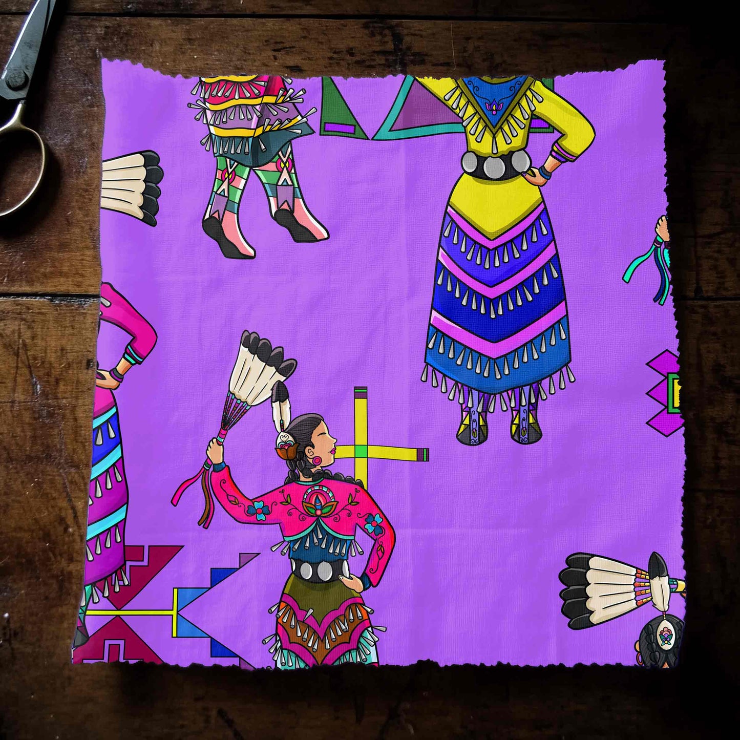 Women's Jingle Dancers Purple Large Fabric