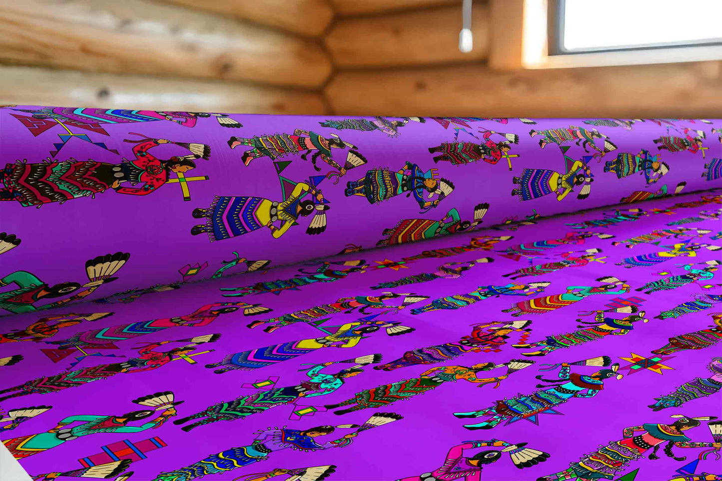 Women's Jingle Dancers Purple Large Fabric