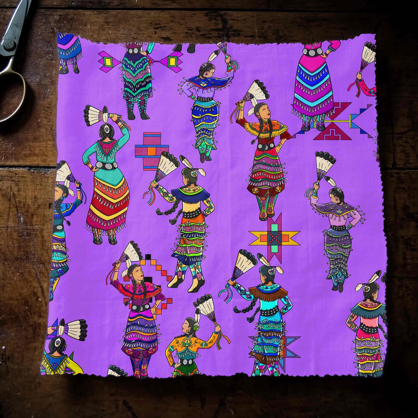 Women's Jingle Dancers Purple Small Fabric