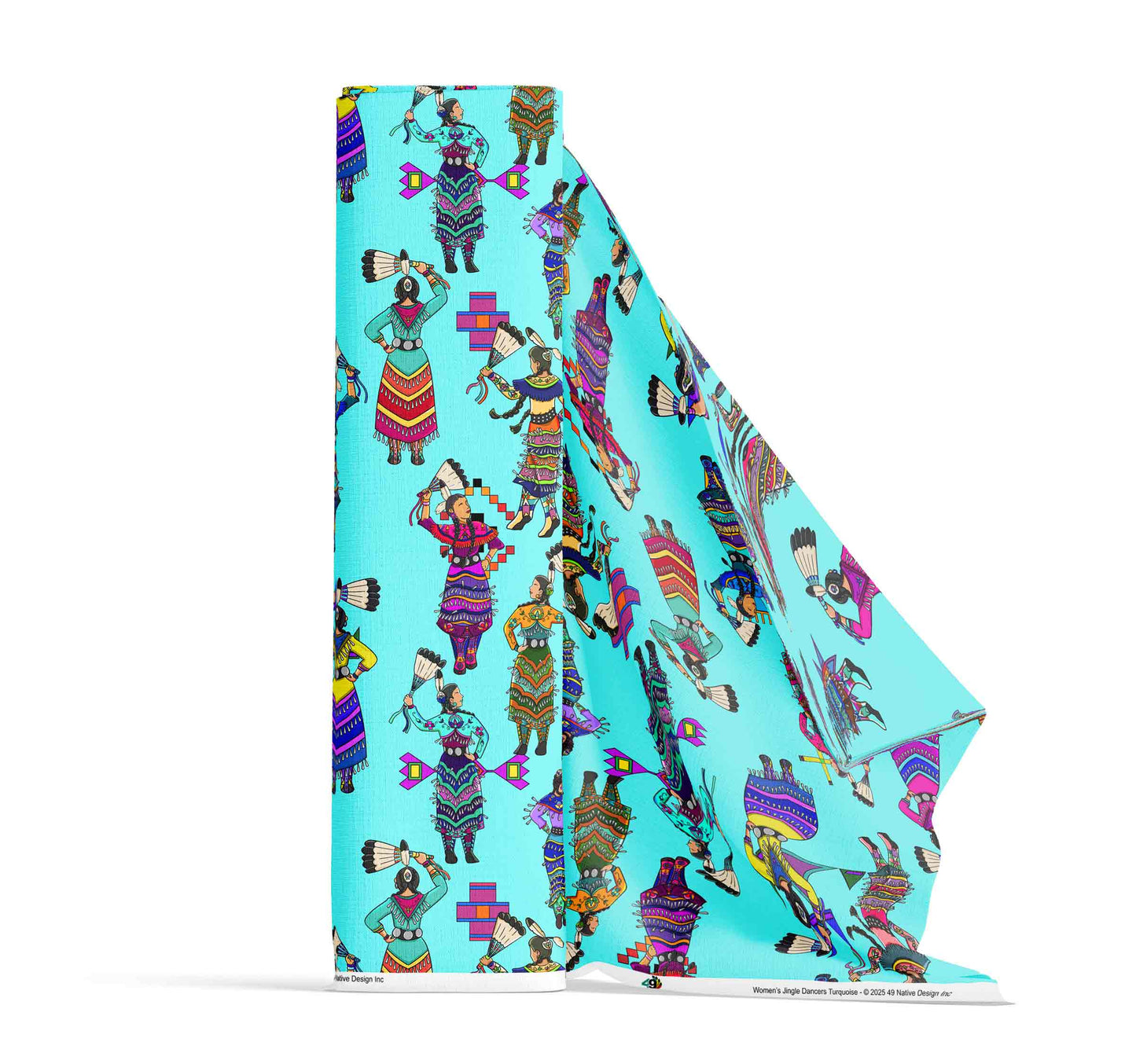 Women's Jingle Dancers Turquoise Large Fabric