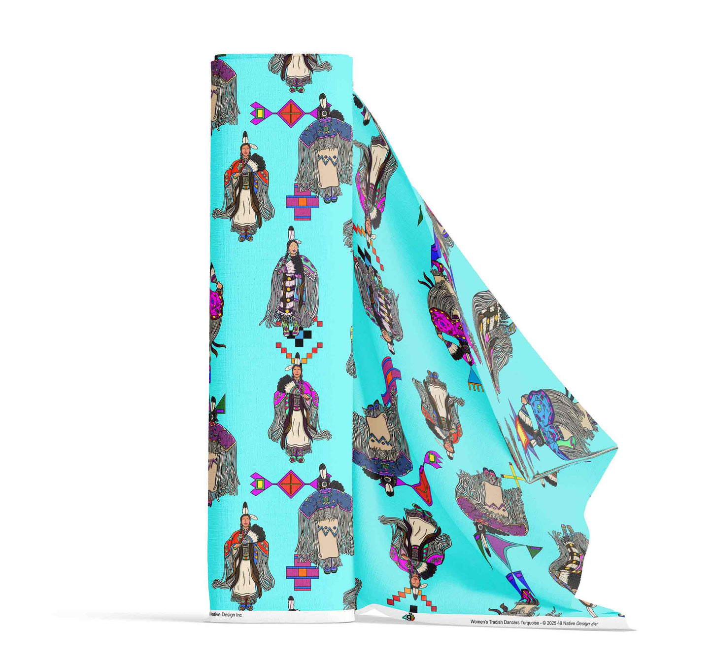 Women's Tradish Dancers Turquoise Large Fabric