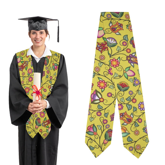 Heartbeat Petals Yellow Graduation Stole