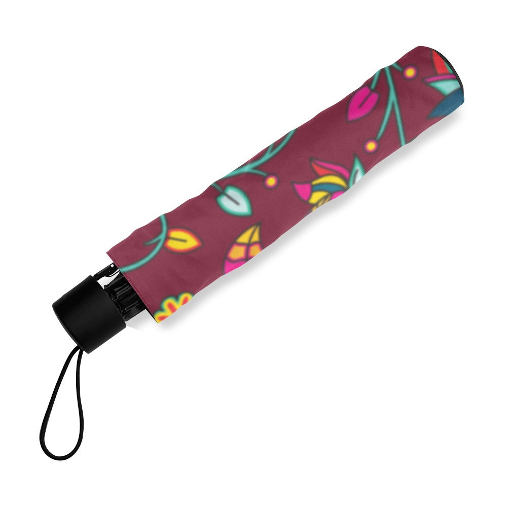 Thorny Path Cranberry Foldable Umbrella