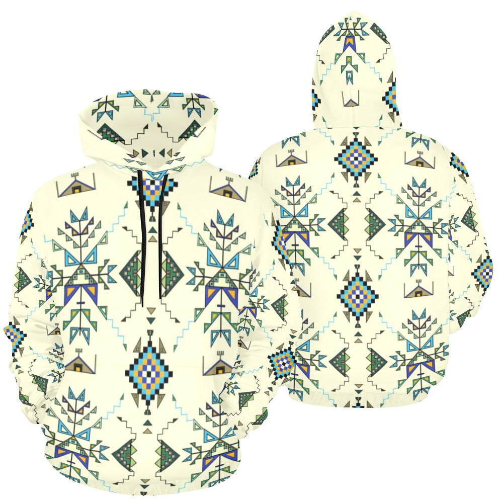 Bear Shield Cream Hoodie for Women