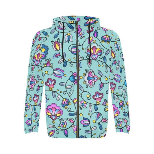 Autumn Bundle Blessing Turquoise Zip Hoodie