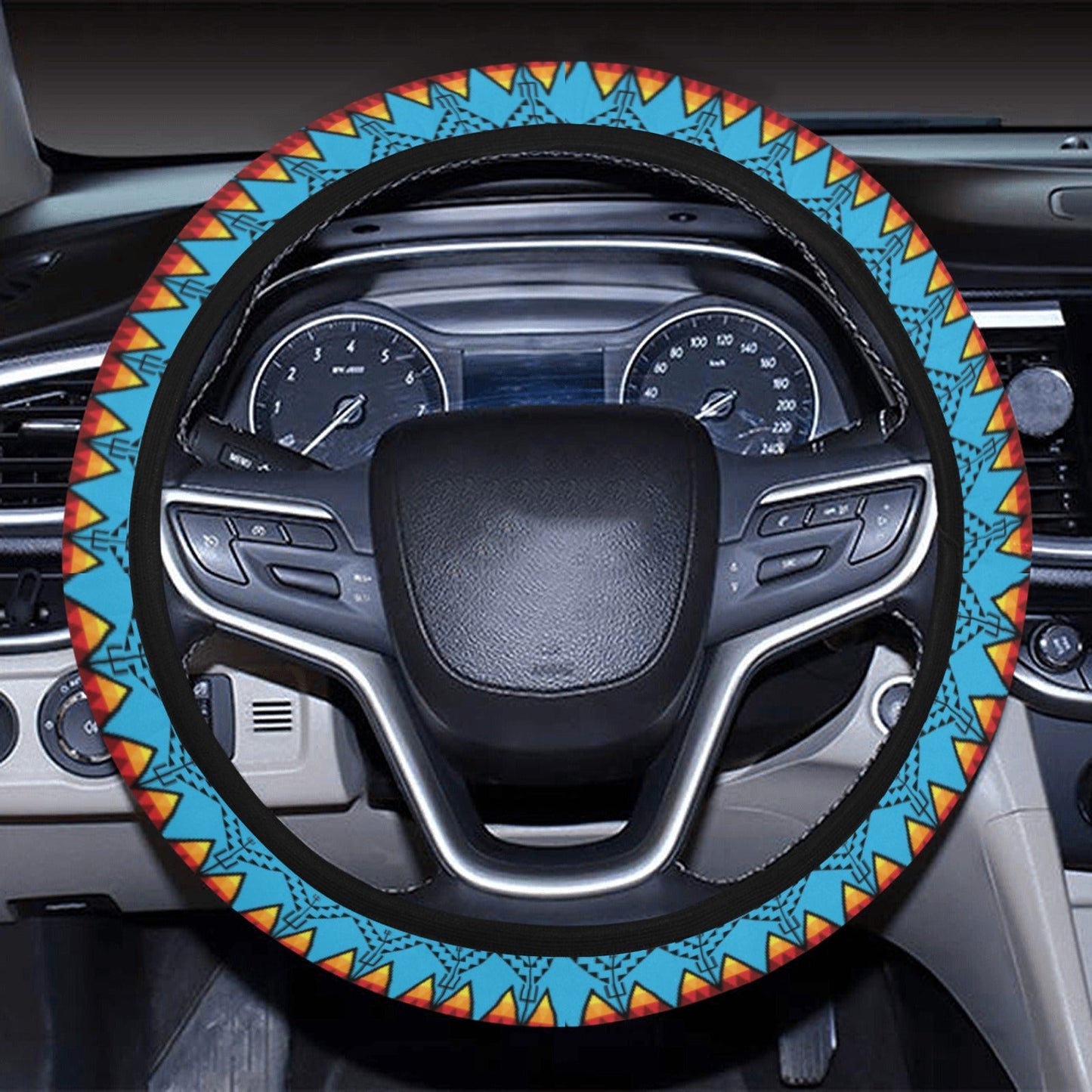 Sacred Trust Sky Steering Wheel Cover with Elastic Edge