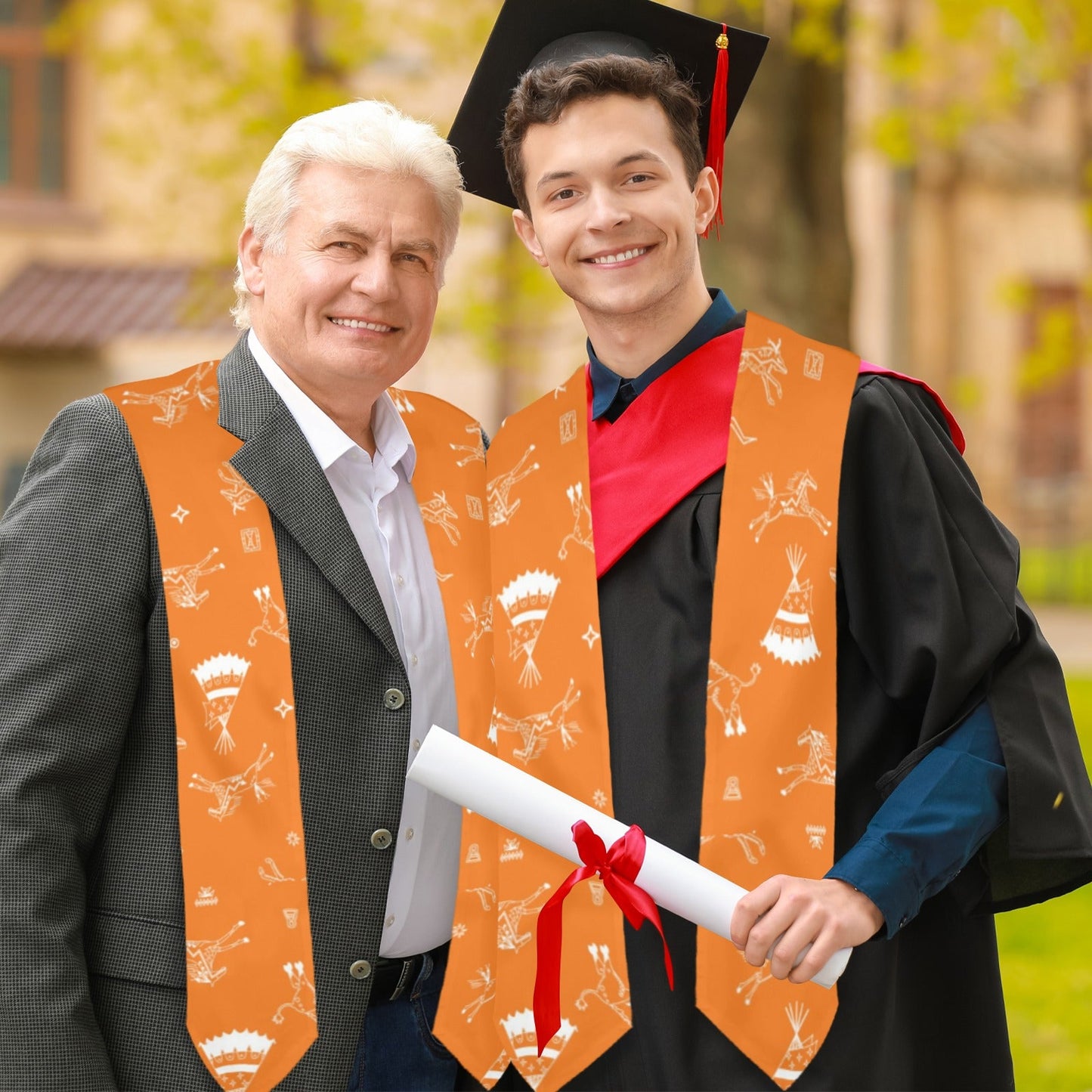 Ledger Dables Orange Graduation Stole