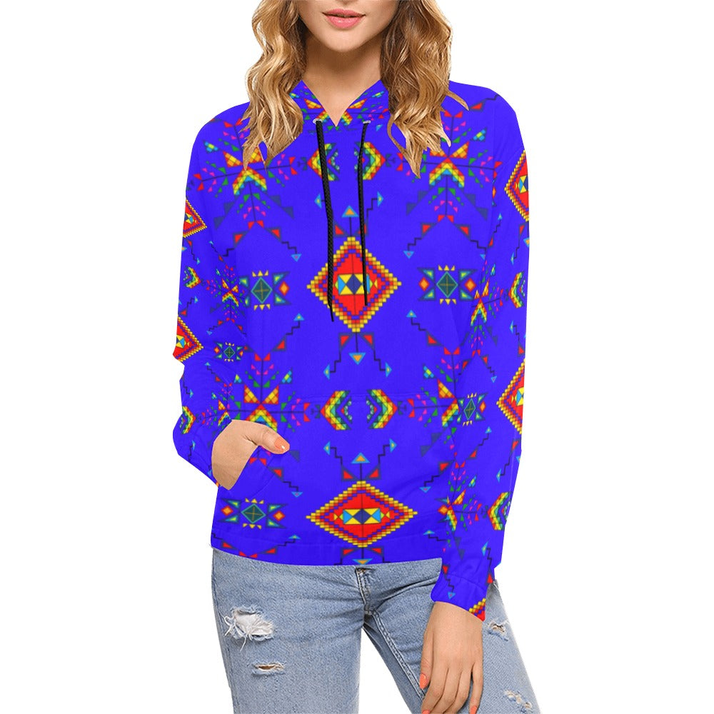 Buffalo Jump Blue Hoodie for Women