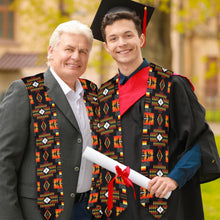 Load image into Gallery viewer, Seven Tribes Black Graduation Stole
