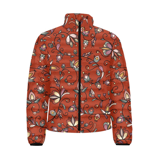Burnt Sky Petals Red Padded Jacket