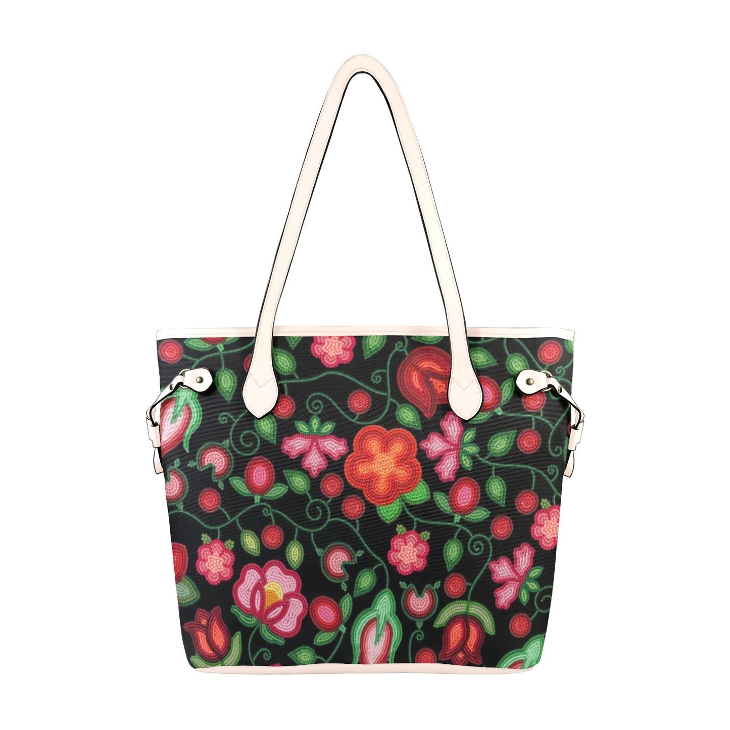 Rose Reverie Black Clover Canvas Tote