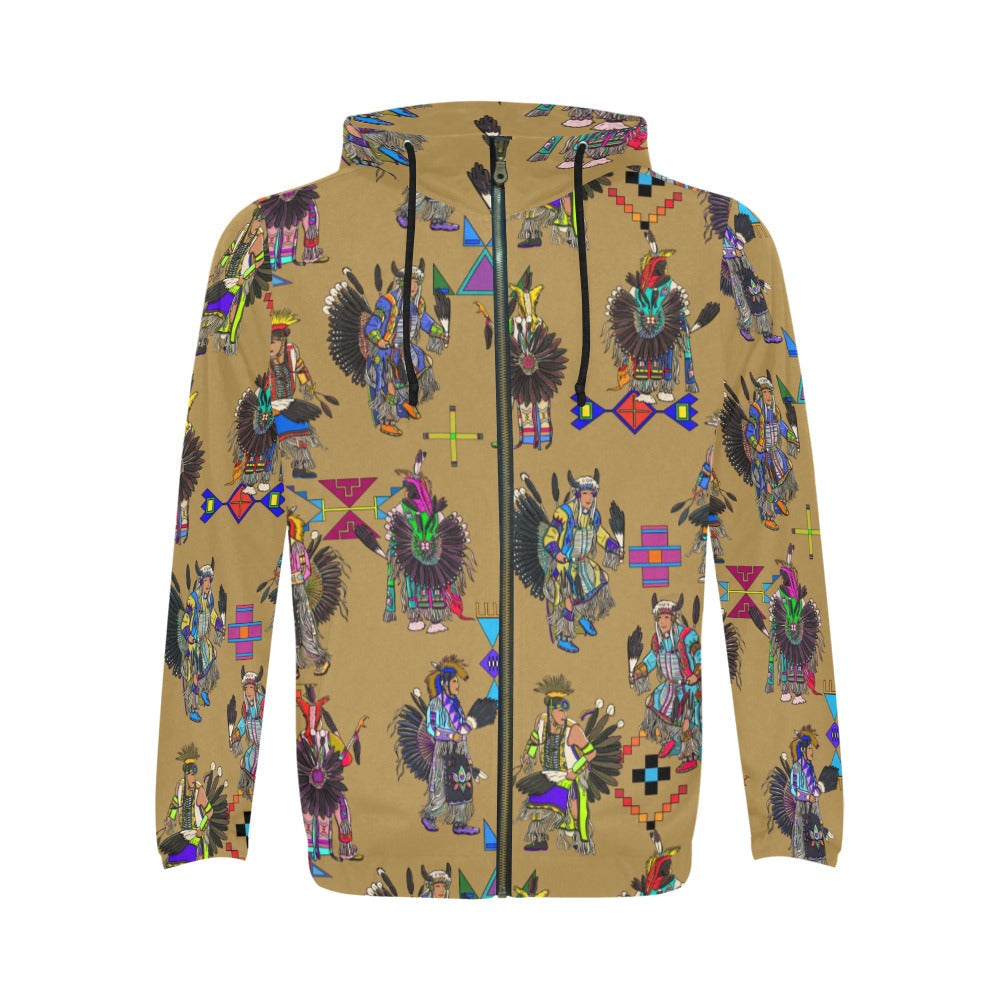 Men's Tradish Dancers Earth Men's Zipper Hoodie