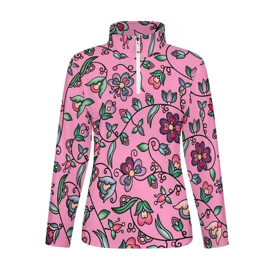 Amber Evening Garland Pink Long Sleeve Yoga Shirt