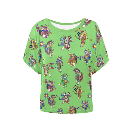 Men's Fancy Dancers Grass Women's Batwing-Sleeved Blouse T shirt