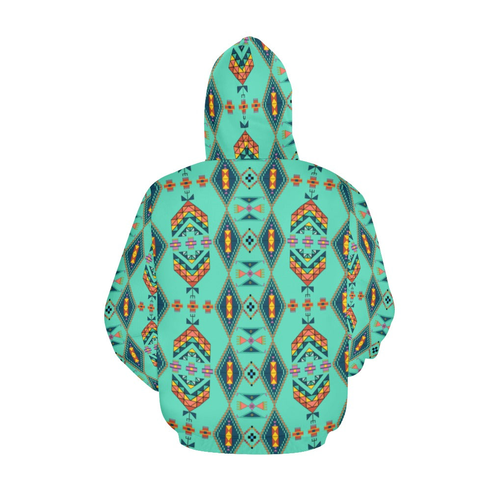 Travois Tipi Smoky Sky Hoodie for Women