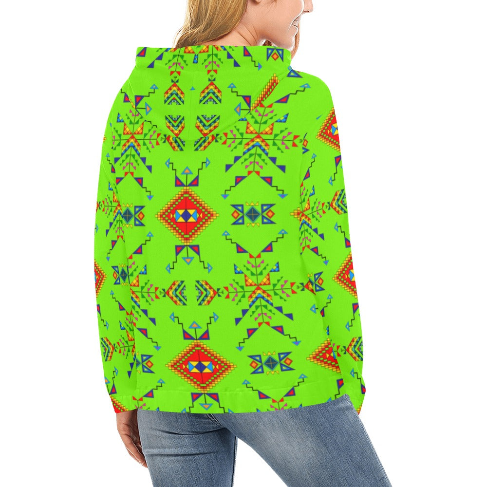 Buffalo Jump Neon Green Hoodie for Women