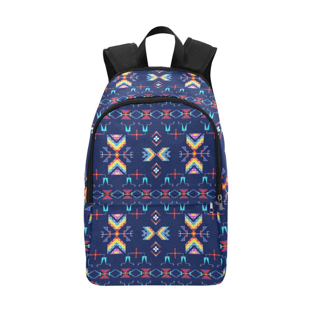 Rainy Chief Rainbow Night Lake Fabric Backpack for Adult