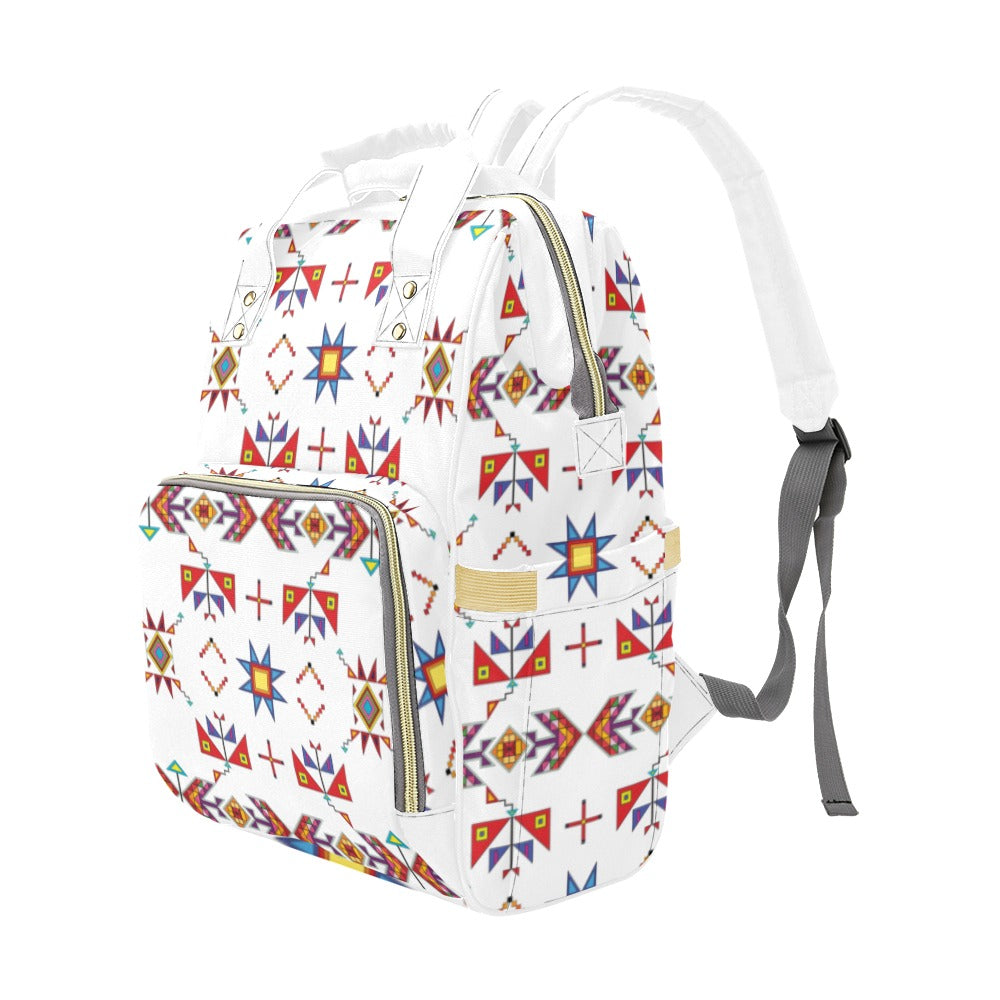 Scattered Generations White Multi-Function Diaper Backpack