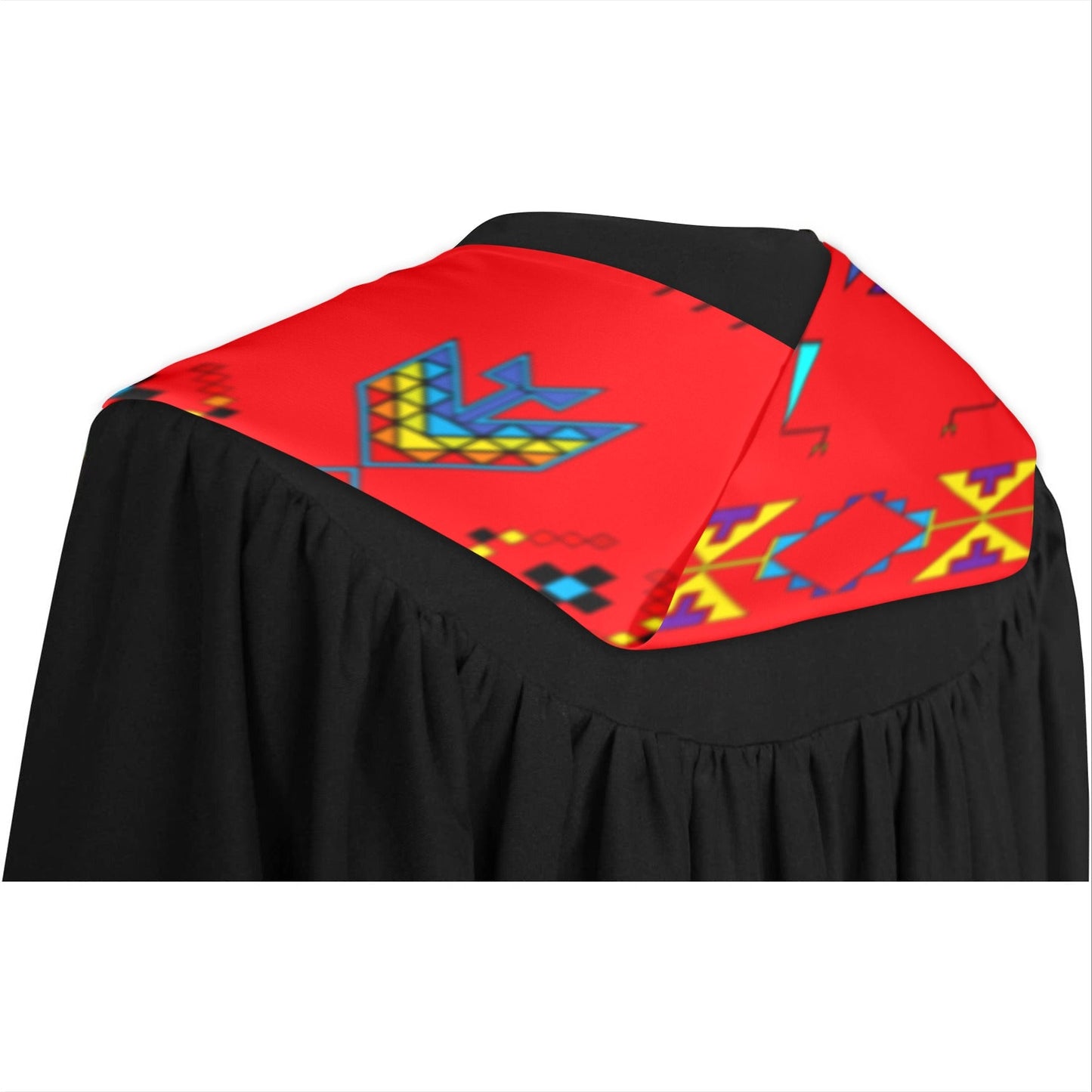 Rainy Chief Rainbow Red Graduation Stole