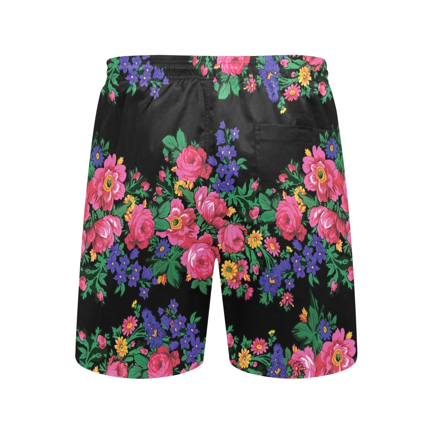 Kokum's Revenge Black Men's Mid-Length Beach Shorts