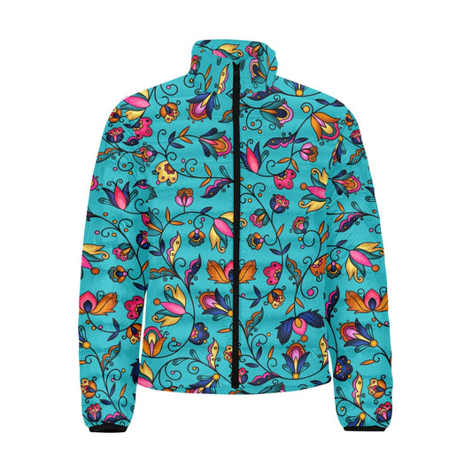 Copper Prairie Petals Turquoise Padded Jacket