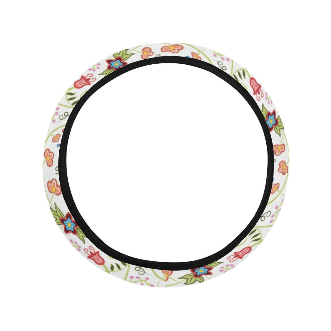 Fresh Fleur Steering Wheel Cover with Elastic Edge