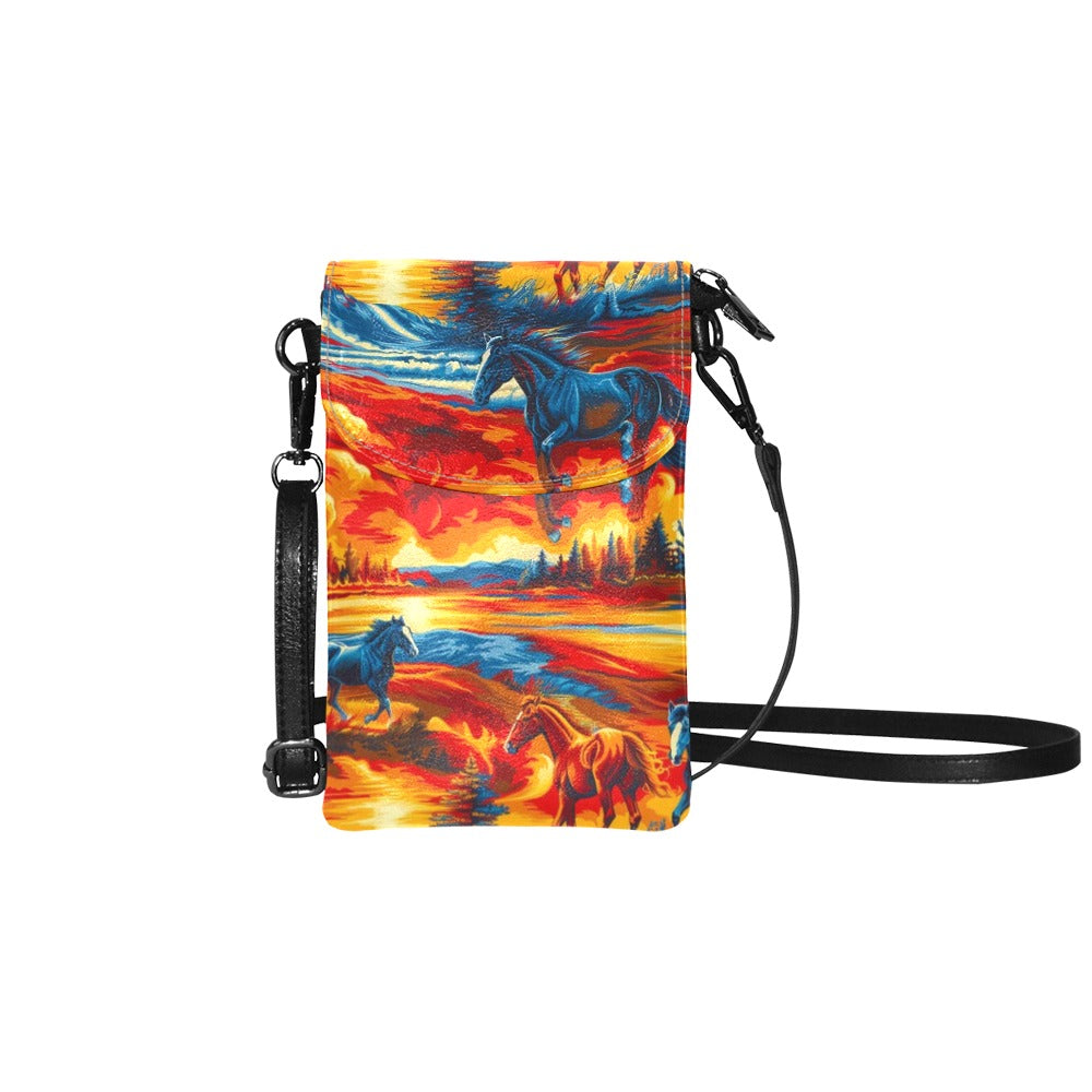Wilds Horses 2 Small Cell Phone Purse
