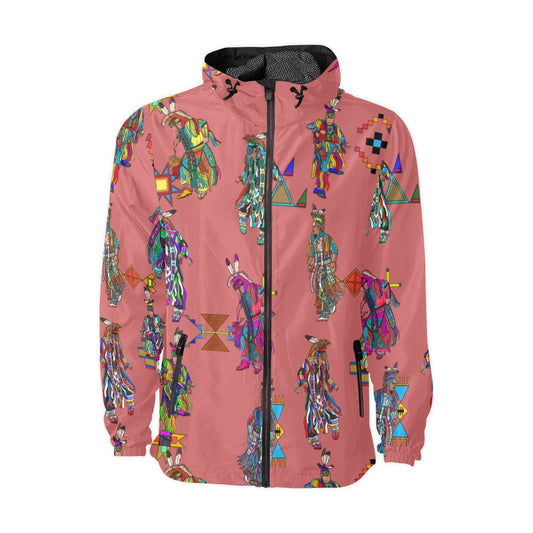 Men's Grass Dancers Terra Cotta Men's Windbreaker