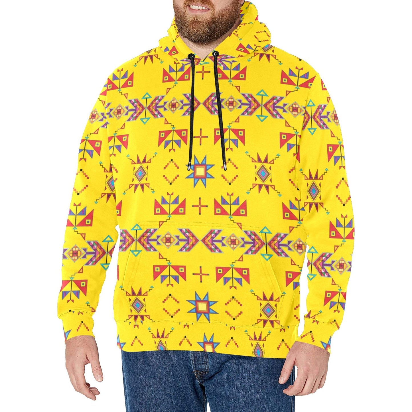 Scattered Generations Maize Men's Long Sleeve Fleece Hoodie
