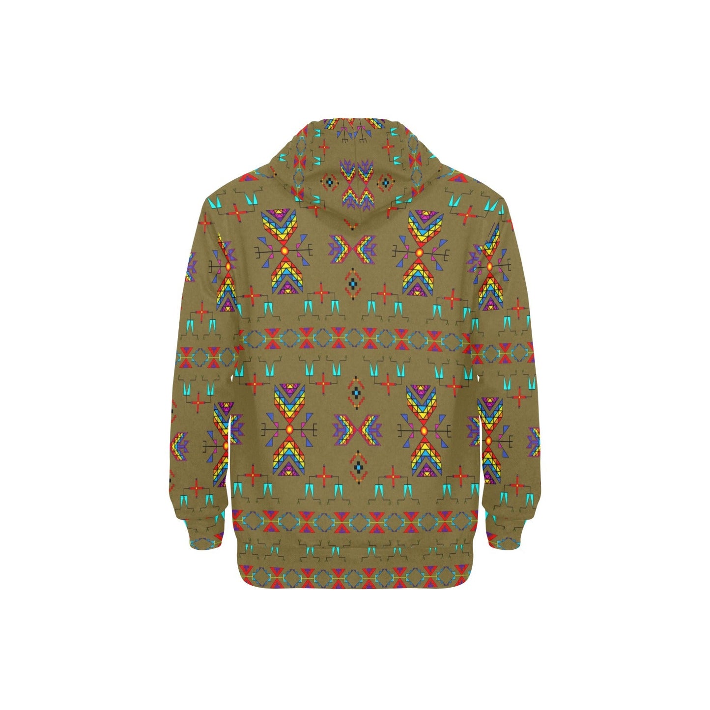 Rainy Chief Rainbow Sage Grass Men's Long Sleeve Fleece Hoodie