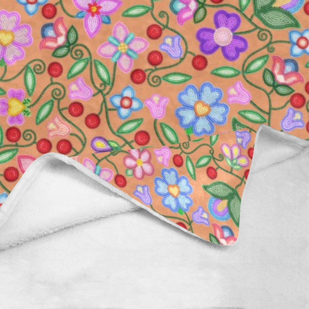 Petal Harmony Terracotta X-Large Micro Fleece Blanket