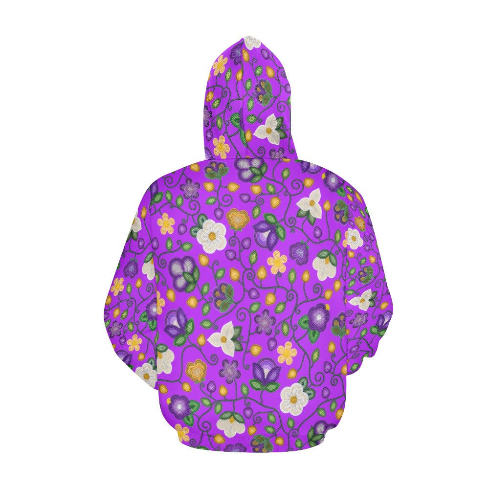 Midnight Moss Bloom Purple Hoodie for Men