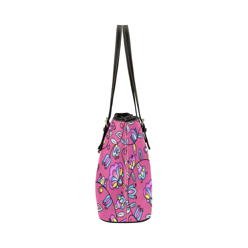 Autumn Bundle Blessing Pink Leather Tote
