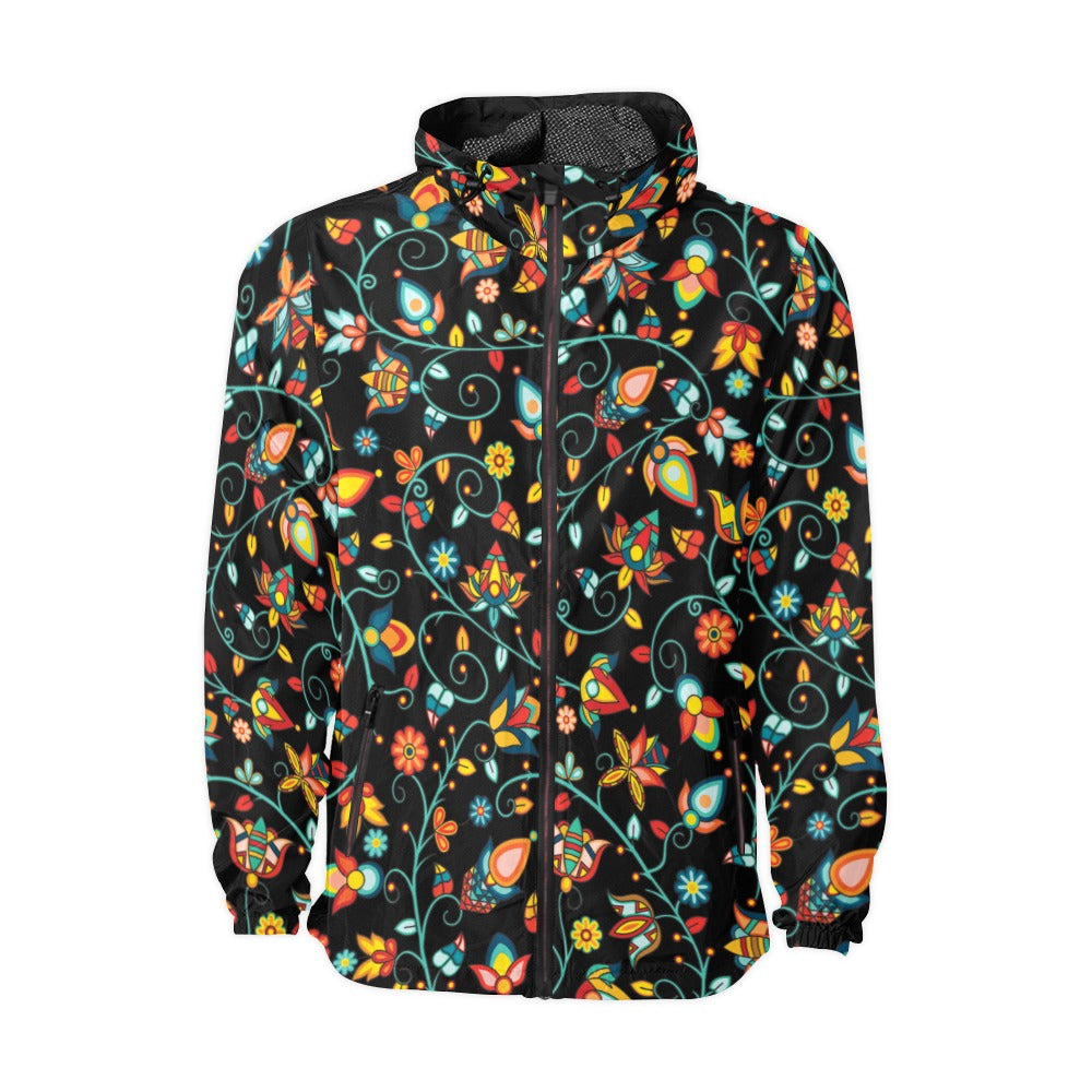 Thorny Path Black Men's Windbreaker