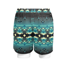 Load image into Gallery viewer, Inspire Green Men&#39;s Sports Shorts with Compression Liner
