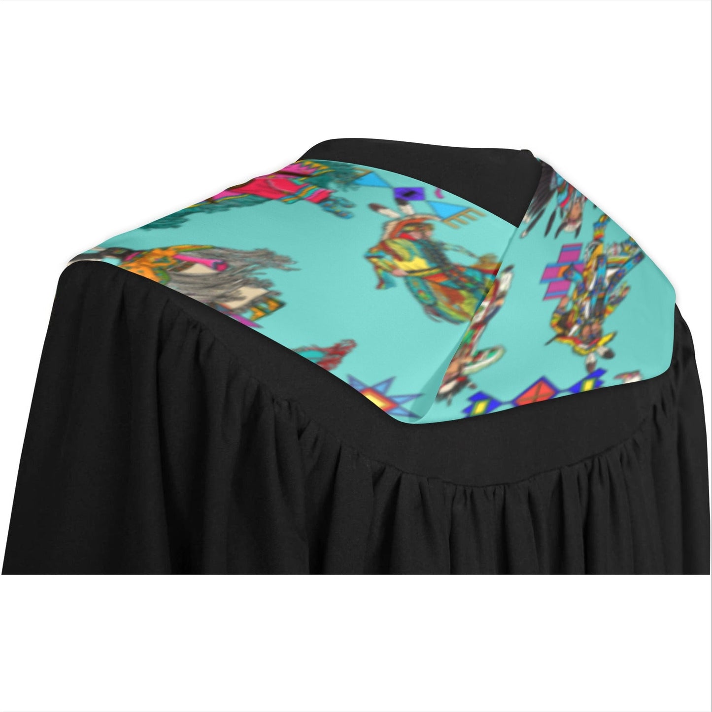 Grand Entry Dancers Eggshell Blue Graduation Stole