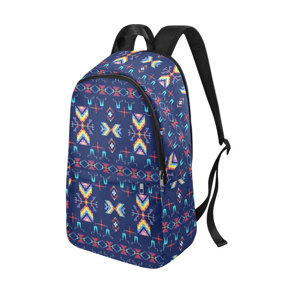 Rainy Chief Rainbow Night Lake Fabric Backpack for Adult