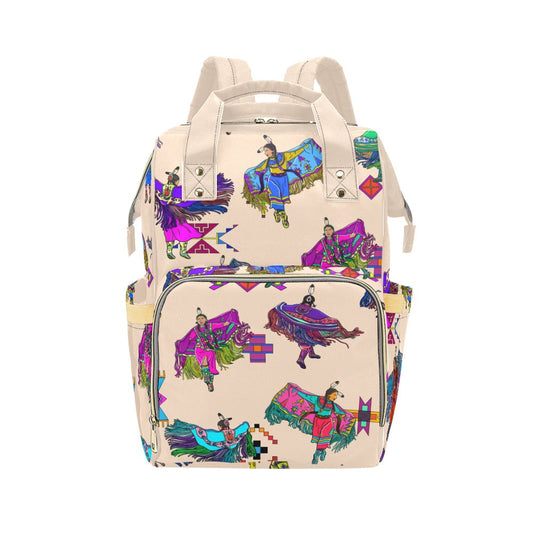 Women's Fancy Dancers Muslin Multi-Function Diaper Backpack