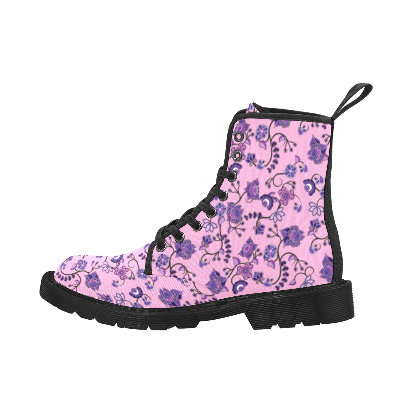 Purple Floral Amour Boots for Men