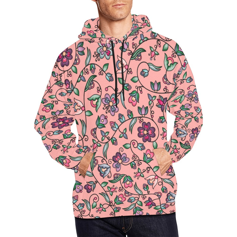 Amber Evening Garland Peach Hoodie for Men