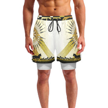 Load image into Gallery viewer, Stallion Skyline Men&#39;s Sports Shorts with Compression Liner
