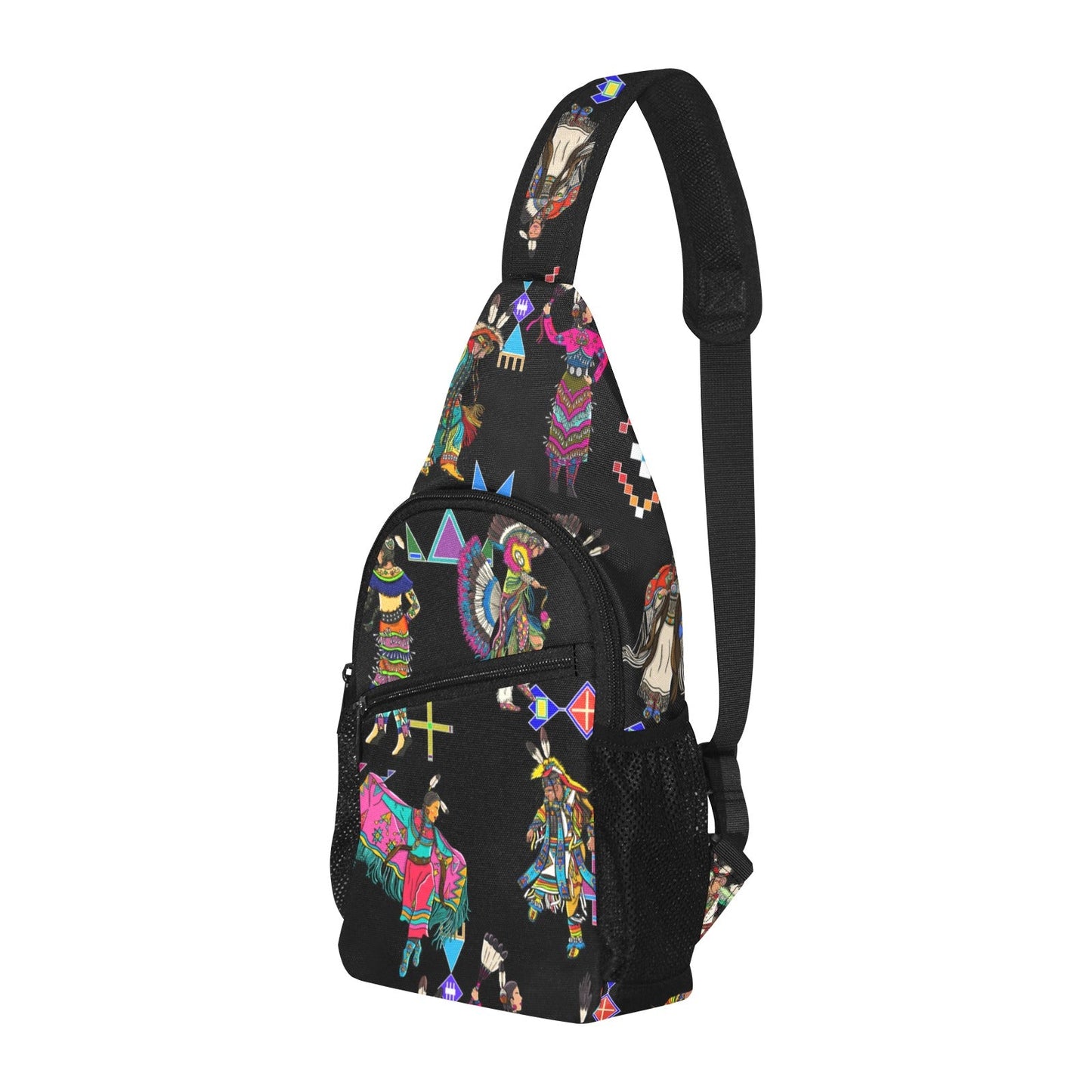 Grand Entry Dancers Black Chest Bag