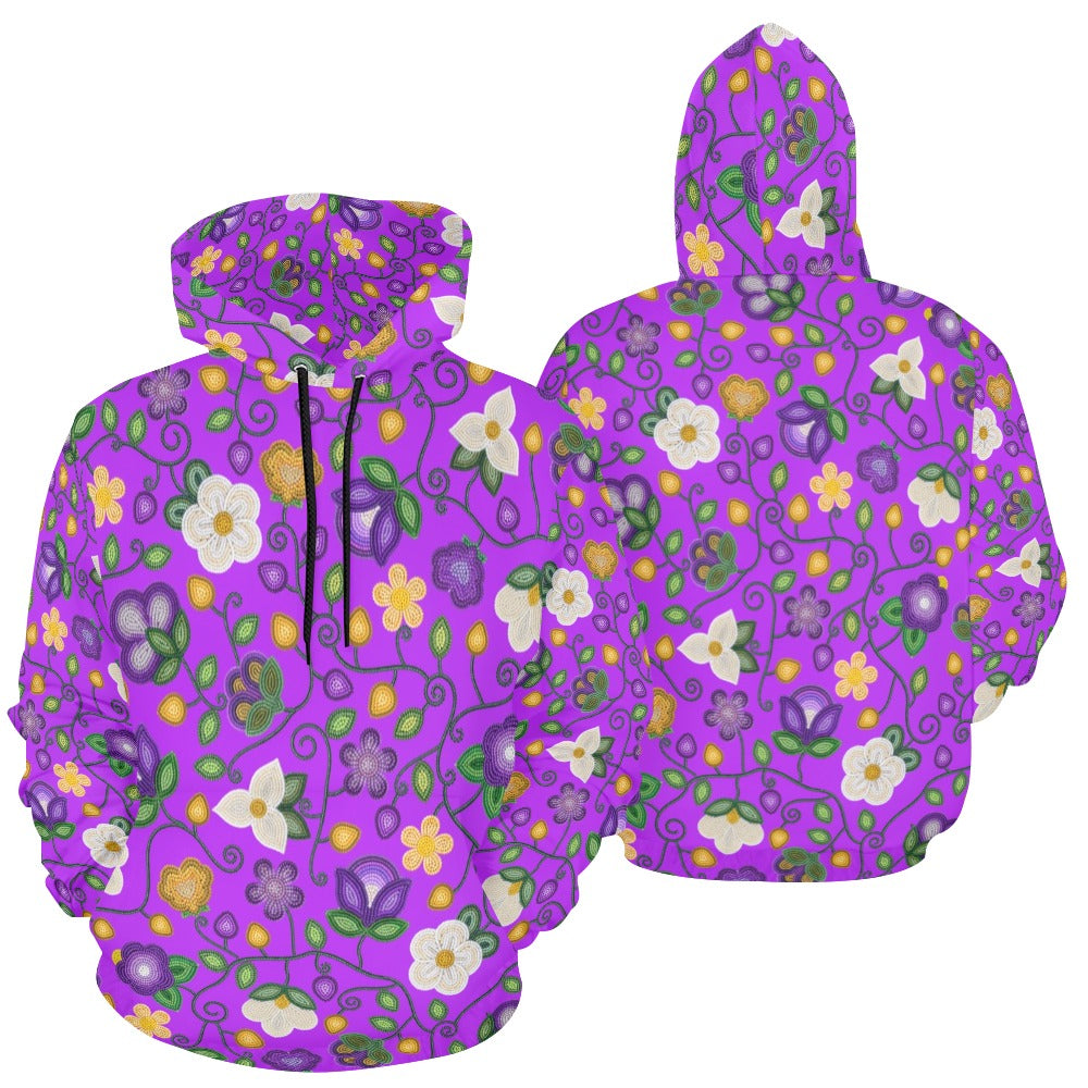 Midnight Moss Bloom Purple Hoodie for Men